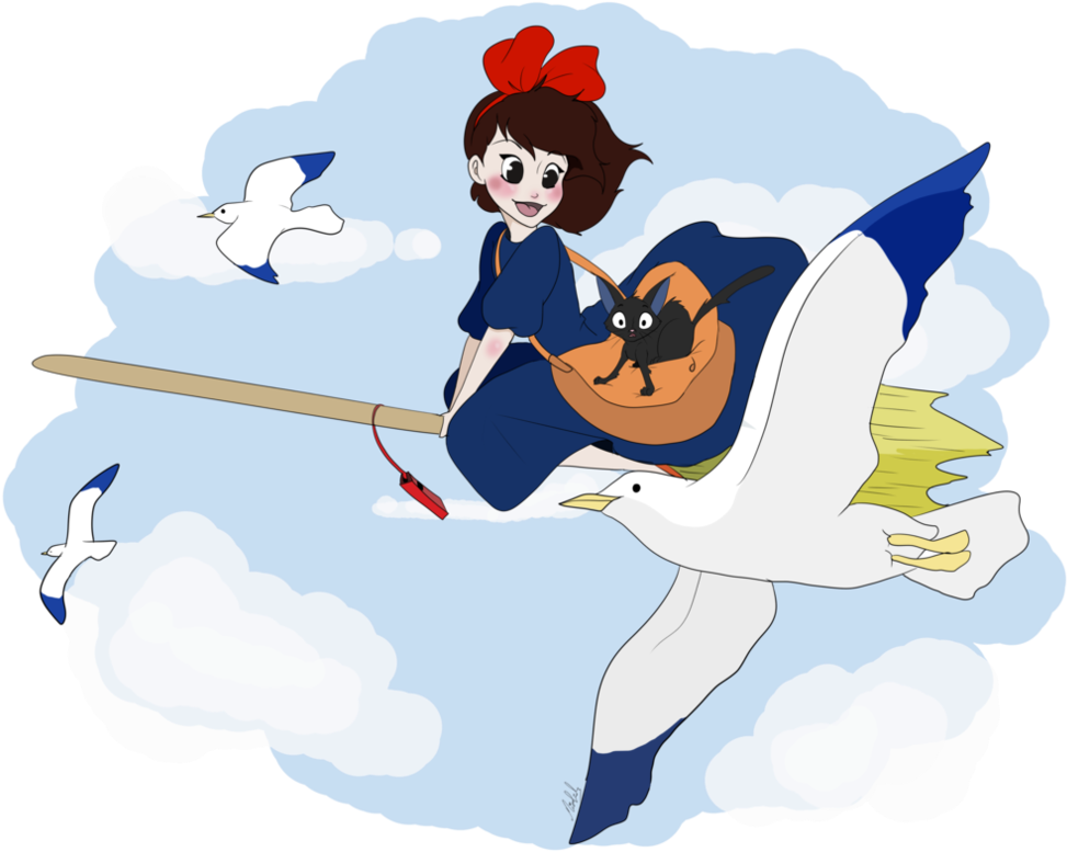Kiki's Delivery Service By Micropixels - Cartoon (1014x788)