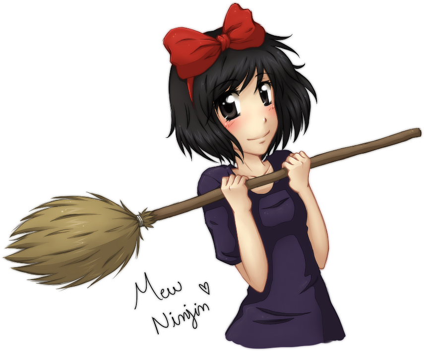 Kiki's Delivery Service By Mew-ninjin - Cartoon (888x733)