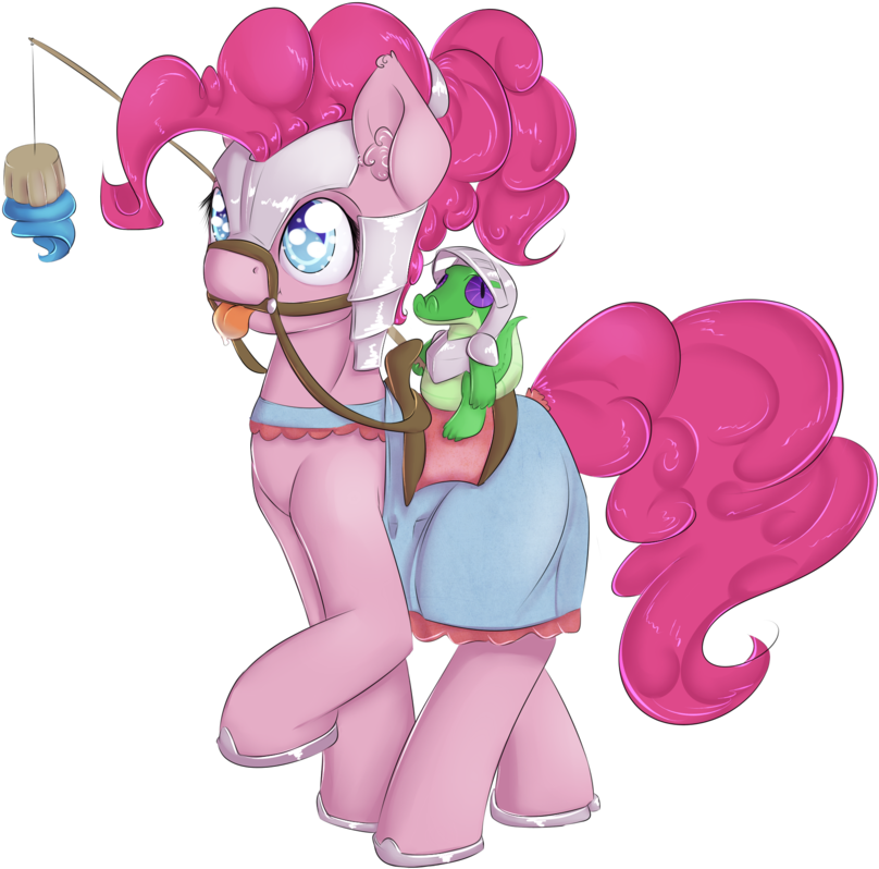 Alasou, Bit, Breastplate, Bridle, Carrot On A Stick, - Cartoon (967x1024)