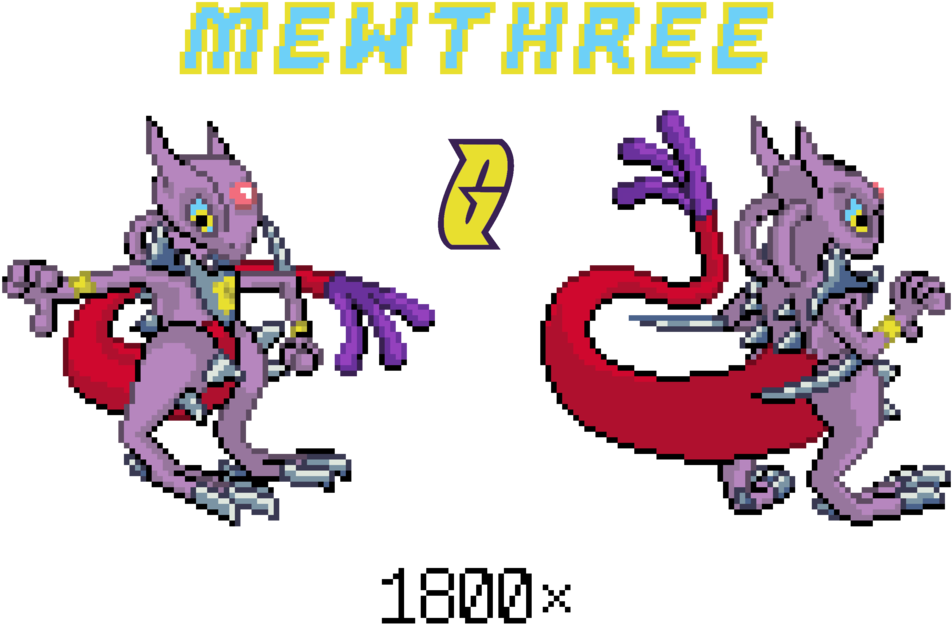Galactic's Mewthree Sprites By Neweregion - Sprite (1017x786)