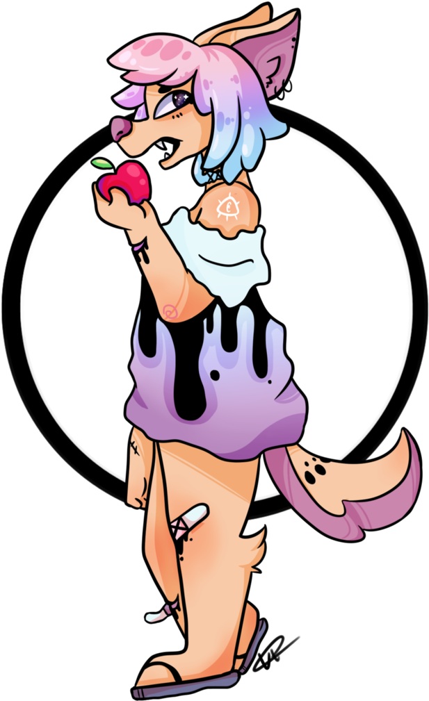 Pastel Gore Wolf White By Dreamba - Pastel (748x1069)