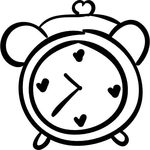 Alarm Clock With Hearts Free Icon - Romance (512x512)