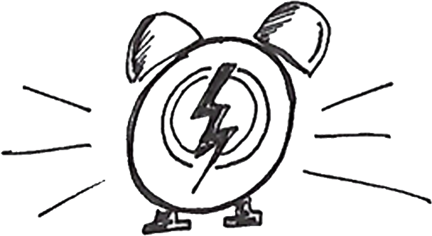 I Call It The “cosmic Alarm Clock - Line Art (608x332)