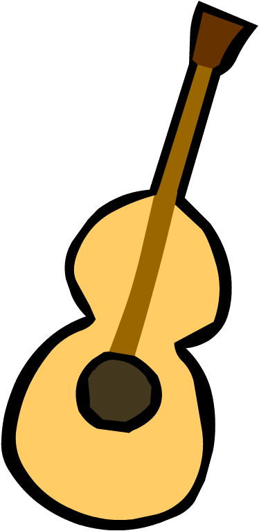 Acoustic Guitar Clipart Old Guitar - Старая Гитара Пнг (374x766)