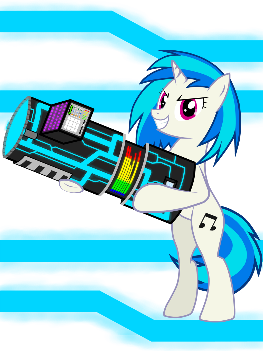 Say Hello To My Bass Cannon By Vinyl-brony95 - Cartoon (1024x1365)