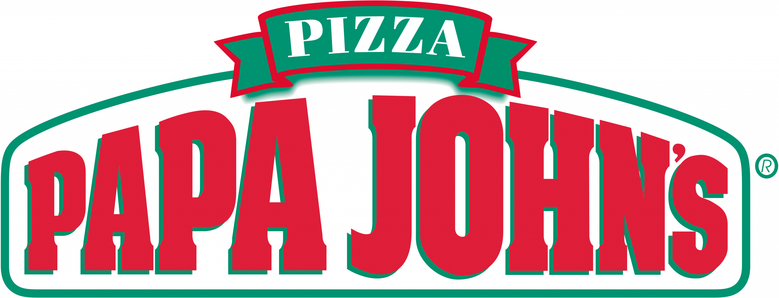 Who Doesn't Love Pizza Especially When It's Free - Papa Johns Logo Png (2560x980)