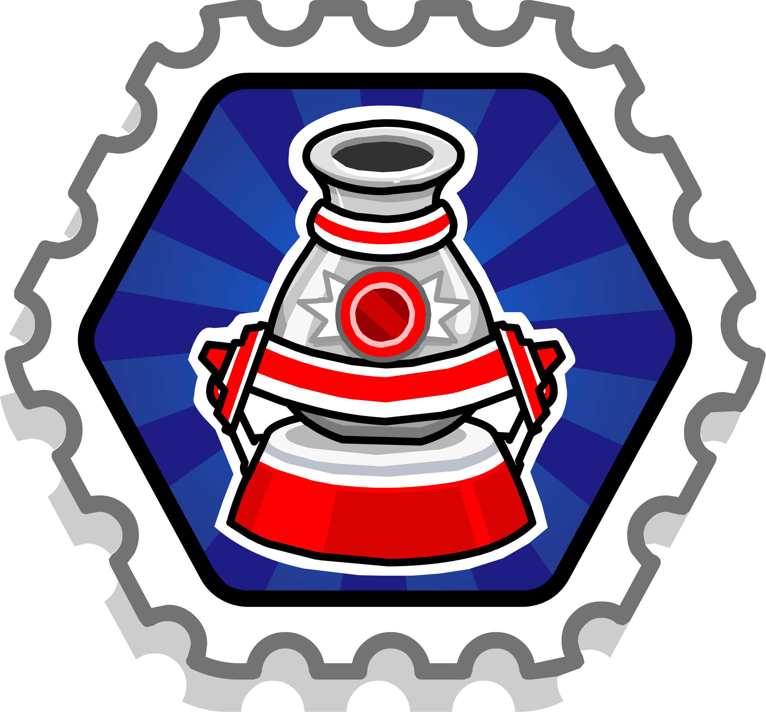 Epic Cannon - Club Penguin Crab Battle Stamp Puffle Launch (2452x2279)