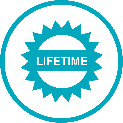 Lifetime Warranty Red Circle 3d Modern Design Flat - Switch Words For Success At Work (488x488)