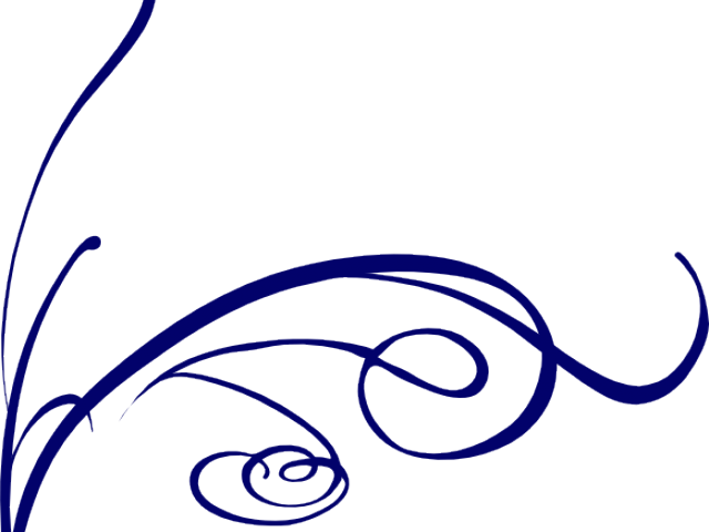 Decorative Line Blue Clipart Borders - Decorative Line (640x480)