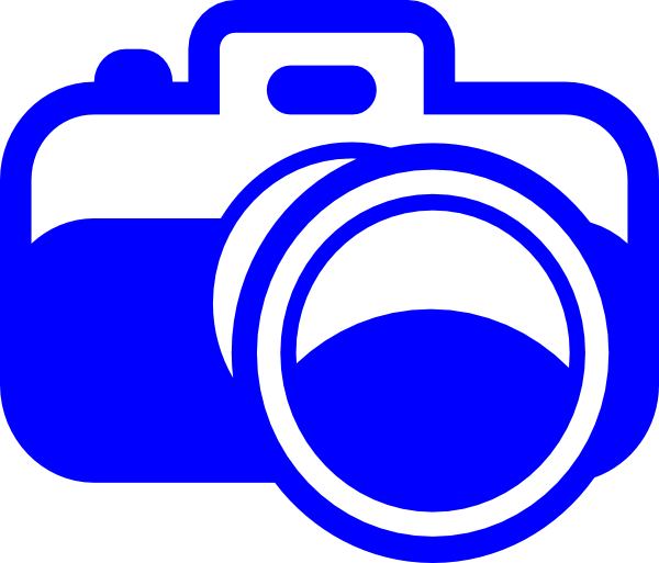 Camera Clip Art Blue (600x513)