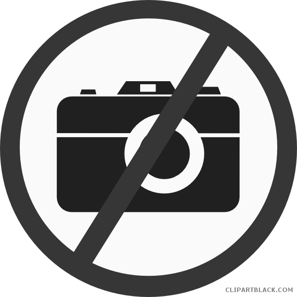 No Camera Allowed Tools Free Black White Clipart Images - No Picture Taking Sign (600x600)