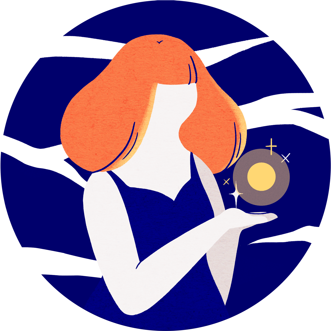 An Image Of A Woman In The Woods Holding A Glowing - Yellow (1295x1295)