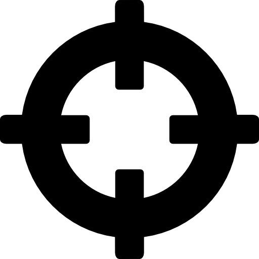 Crosshair Free Icon - Bitcoin Black And White Png (512x512)