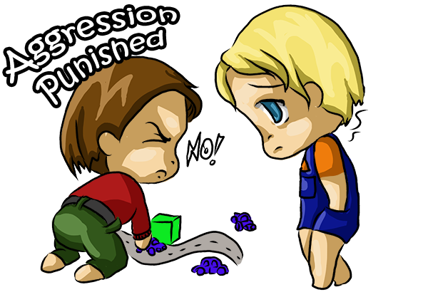 The Film Shown To The Aggression Punished Group Started - Cartoon (600x424)