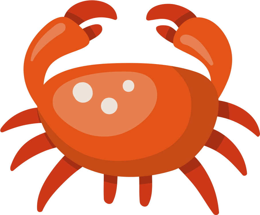 Crab Cartoon Clip Art - Crab Vector Png (1500x1500)