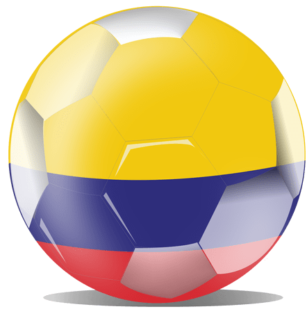 Colombia Flag Football Transparent Png - Soccer Ball With All Countries Flags Png (512x512)
