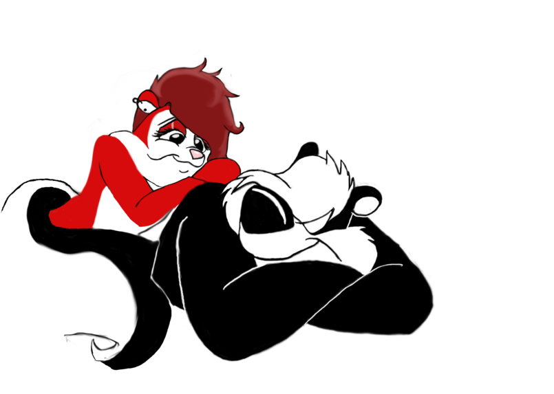 L'amour Hug By Pitulepew - Clip Art (900x603)