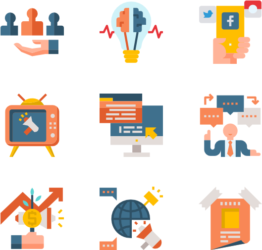 Advertising - Advertising Icons (600x564)