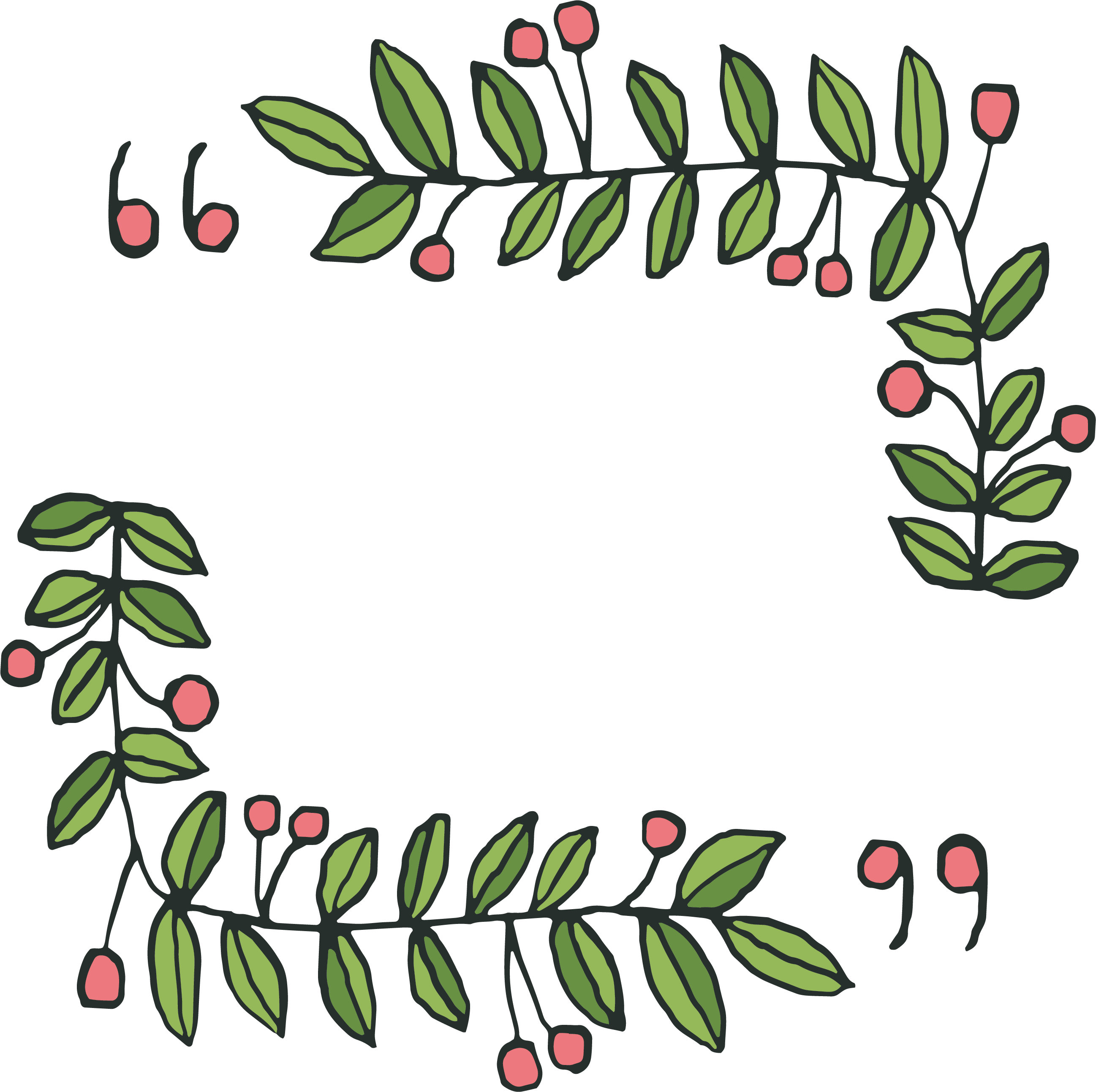 Leaf Quotation Flower Clip Art - Leaf Quotation Flower Clip Art (2595x2586)