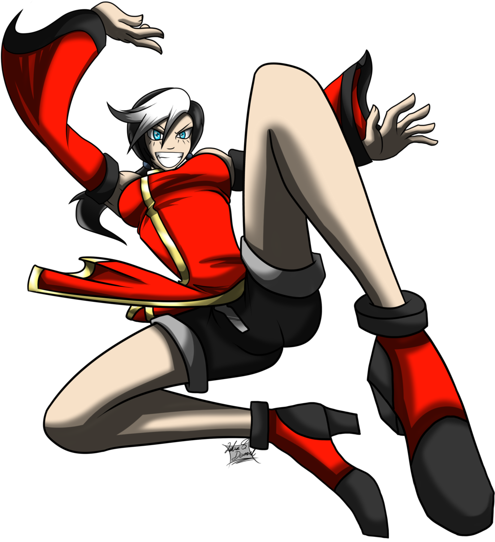 Jump Kick By Azure-arts - Art (1024x1322)