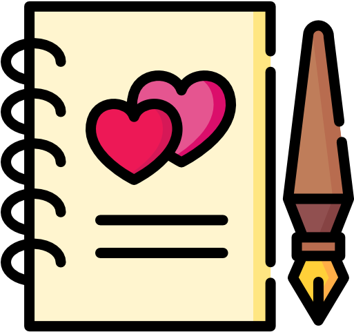 Guests Book Free Icon - Romance Novel (512x512)