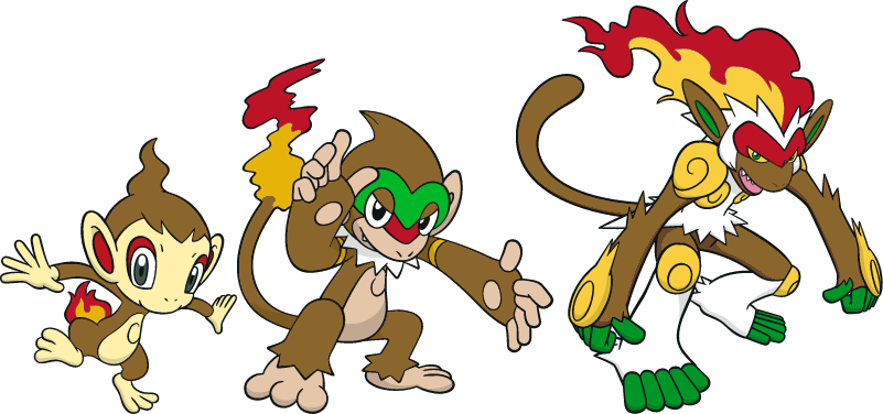 Chimchar Monferno And Infernape (801x376)