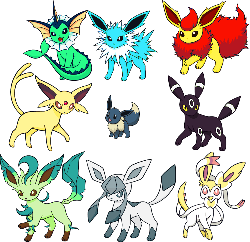 Eeveelutions By High Jump Kick - Hot Adult Pokemon Unisex Pajamas Kigurumi Cosplay Costume (848x818)