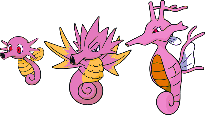 Horsea, Seadra, And Kingdra By High Jump Kick - Seadra (670x378)