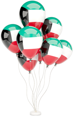 Illustration Of Flag Of Kuwait - Kuwait Flag Balloon Png (640x480)