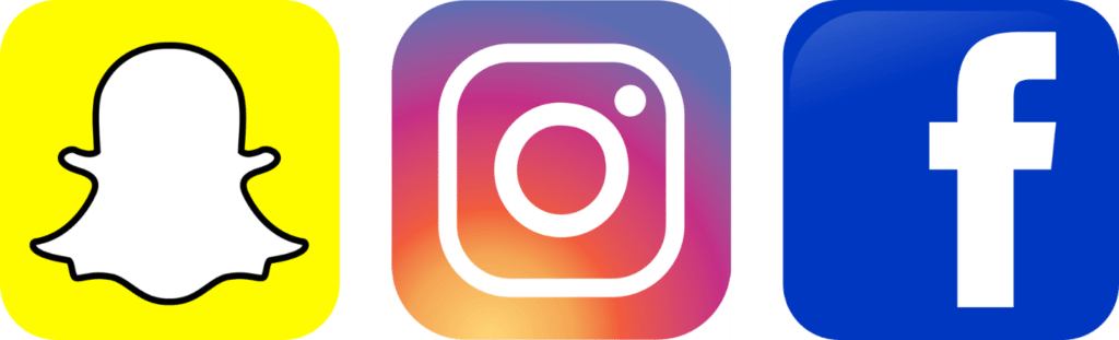 A Review Of Snapchat, Instagram & Facebook Stories - Fb Insta Logo Png (1024x311)