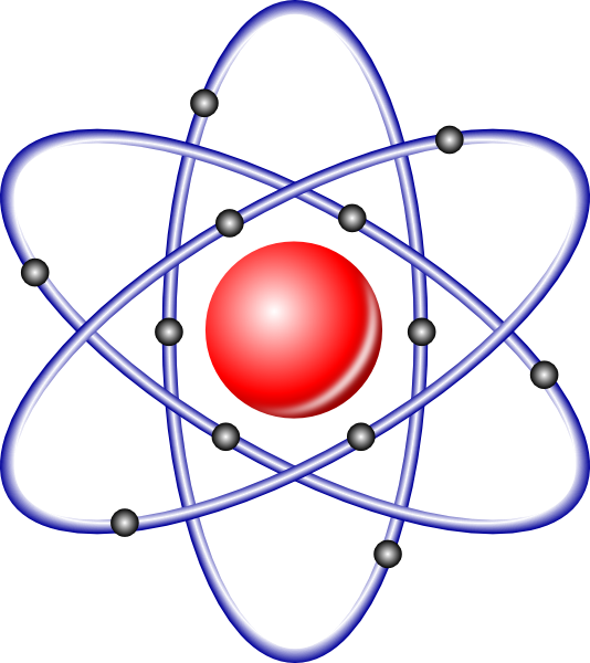 Atom Nucleus Electrons Clip Art At Clker Com Vector - Niveles De Organizacion Atomo (534x600)