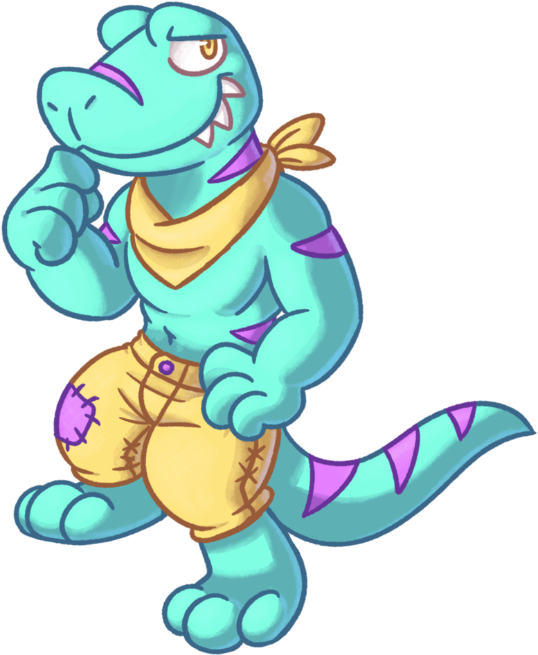 Lizard Dude By Goronic - Cartoon (812x983)