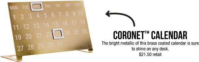Coronet-calendar - Design Ideas 3202026-di Coronet Calendar, Brass (800x418)