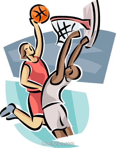 Basketball Players Royalty Free Vector Clip Art Illustration - Basketball Clipart (377x480)