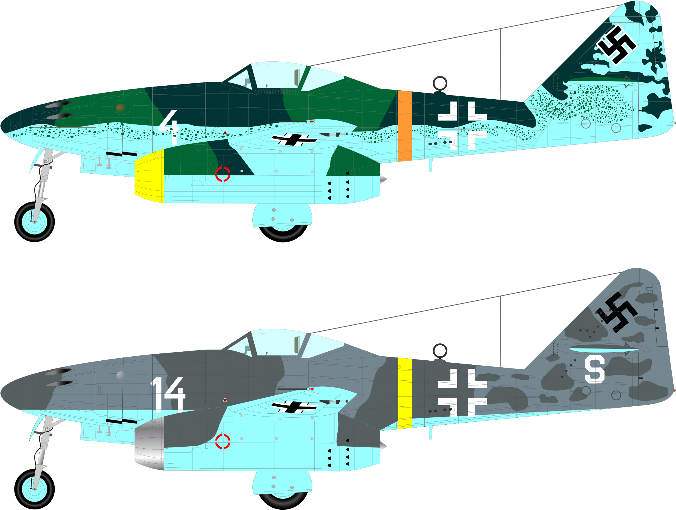 Messerschmitt Me 262 - History Of Jets Airplane (2400x1855)