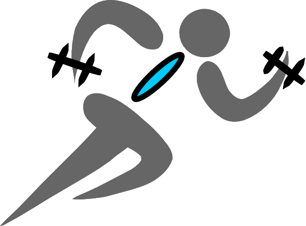 Running Man With Weights Clip Art - Running Man With Weights (600x443)