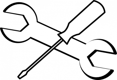 Doctor Tools Clipart Black And White (466x320)