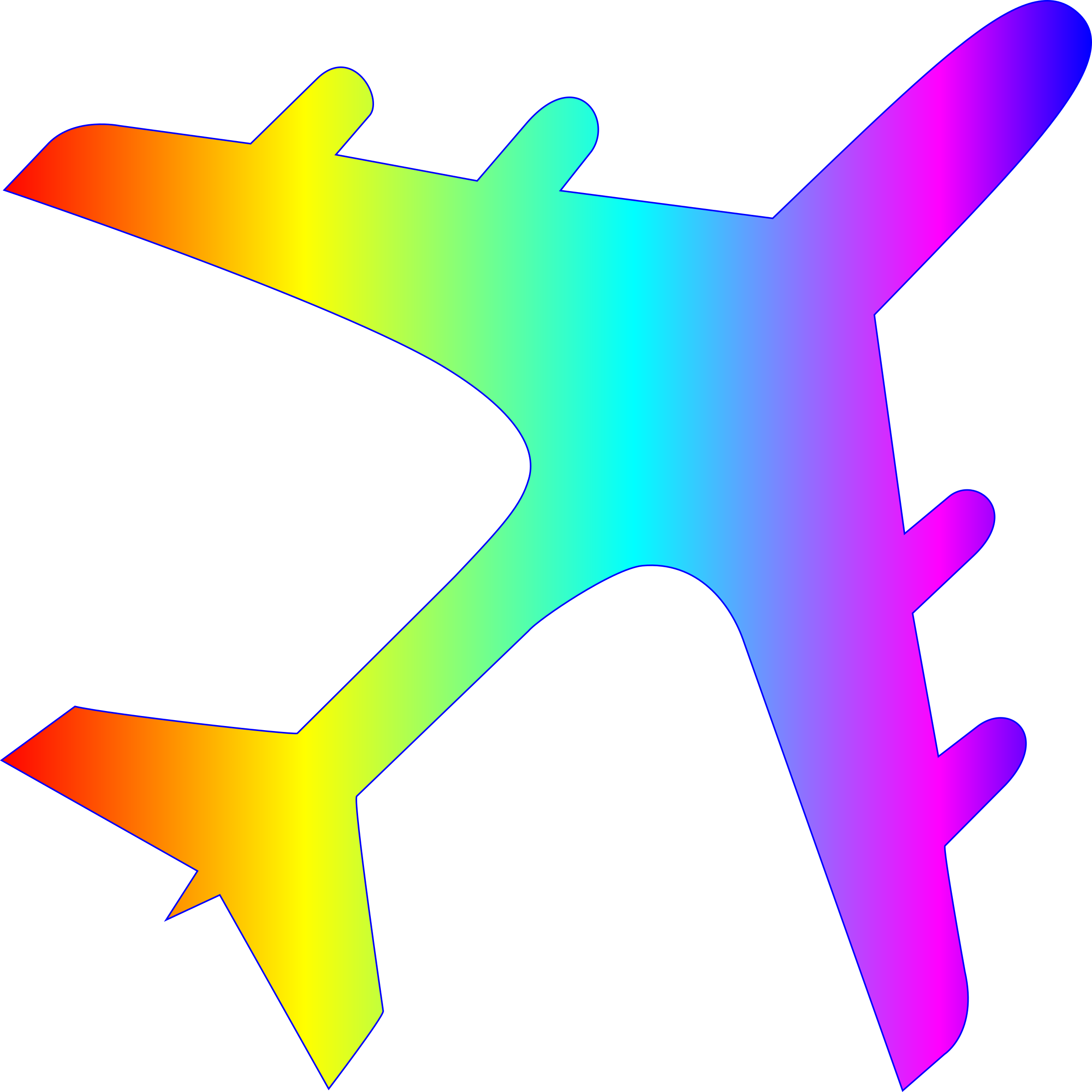 Big Image - Rainbow Color Aeroplane (2400x2399)