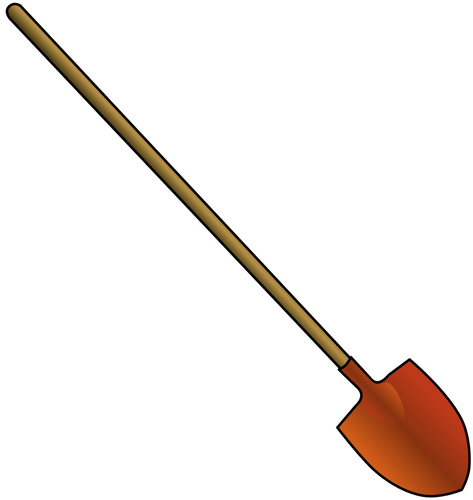 Red Shovel - Shovel Clipart (473x500)