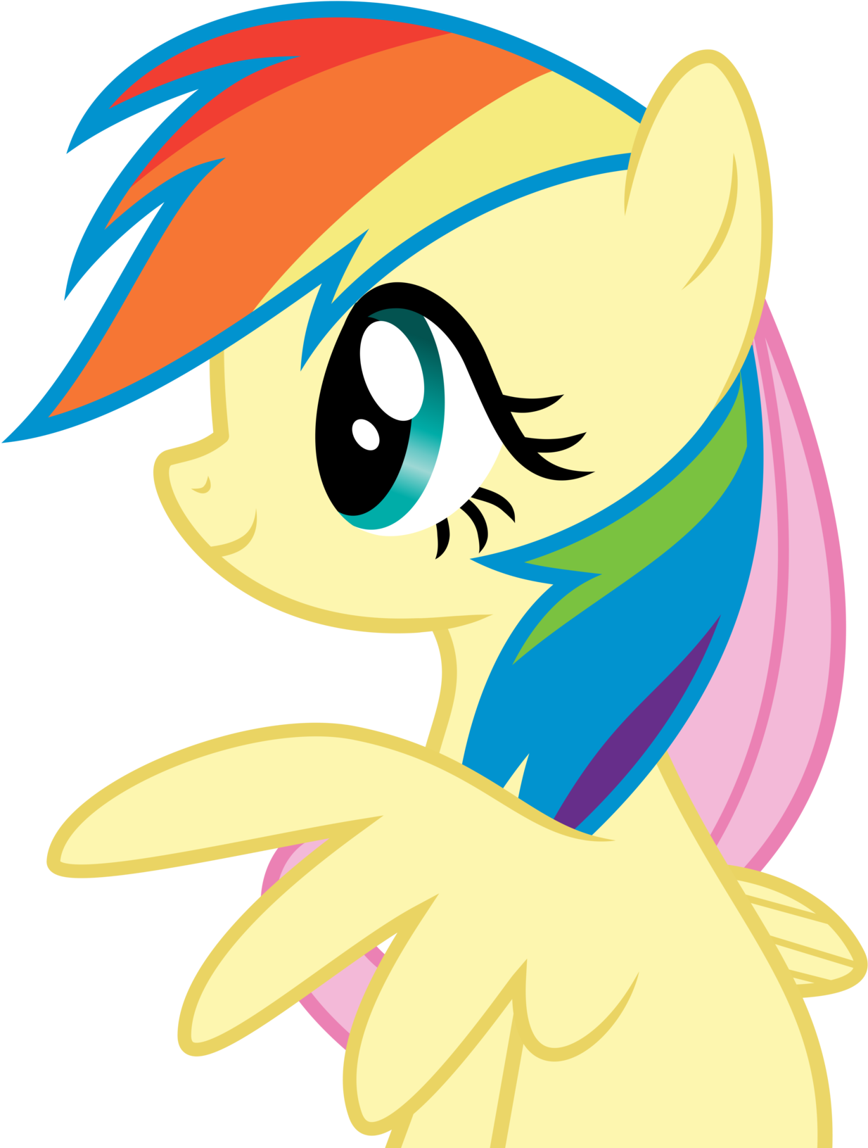 Fluttershy As Rainbow Dash By Gwennie-chan - Fluttershy As Rainbow Dash (1280x1648)