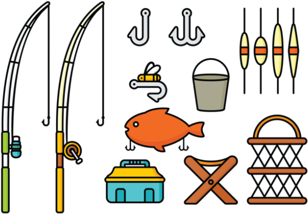 Fishing Rod Clipart Fishing Tool - Fisherman Tools (640x480)