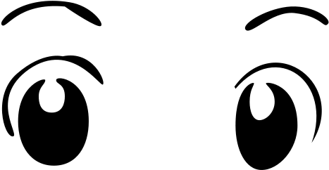 This Image Rendered As Png In Other Widths - Basic Anime Eyes (500x282)