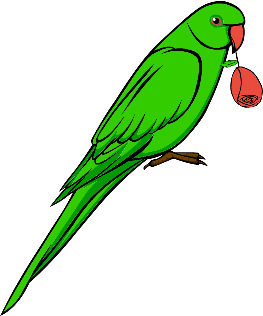 Clip Art Love Bird Parrot Symbol Symbolic Feelings - Parakeet (600x630)