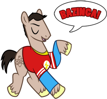 Bazinga Pony Sheldon Cooper Mammal Vertebrate Horse - Horse (366x350)