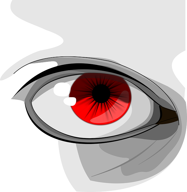 Eyes, Red, Human, Organ, Macro, Pupil, Black, Eyelid - Angry Red Eyes Png (622x640)