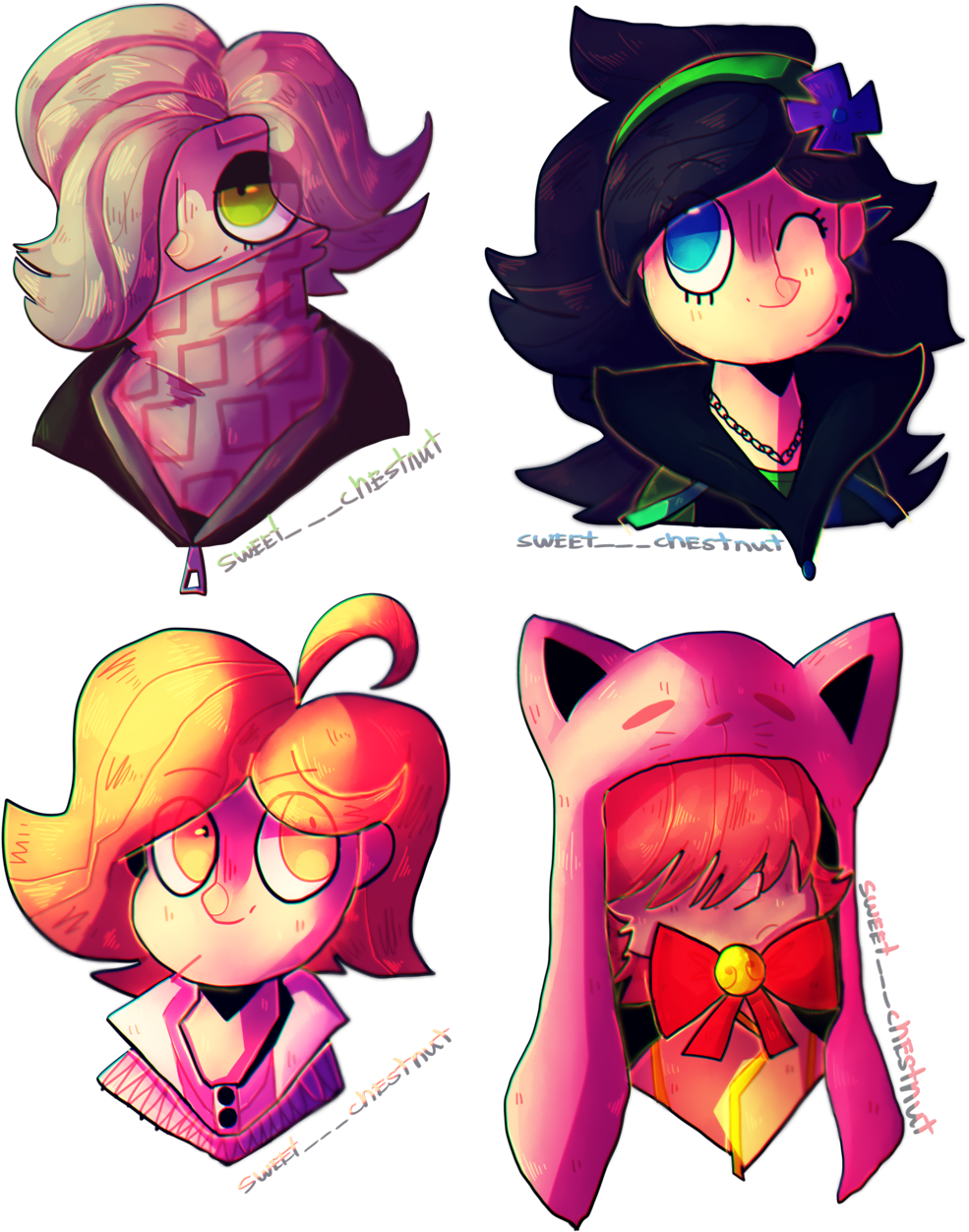 Not Quite Danganronpa By Sweet Chestnut - Cartoon (1024x1291)