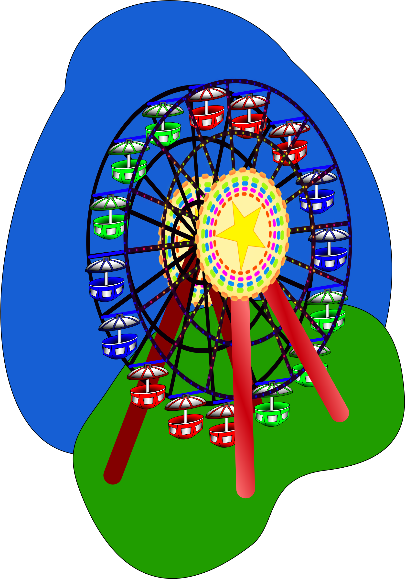 Big Image - Ferris Wheel Clipart (1685x2400)