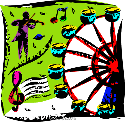 Ferris Wheels Vektor Clipart Bild - Ferris Wheels Vektor Clipart Bild (480x471)