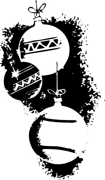 Free Vector Ornaments Clip Art - Christmas Ornament Silhouette Png (348x594)