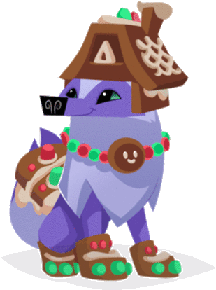 Arctic Wolf Art Gingerbread - Gray Wolf (415x480)